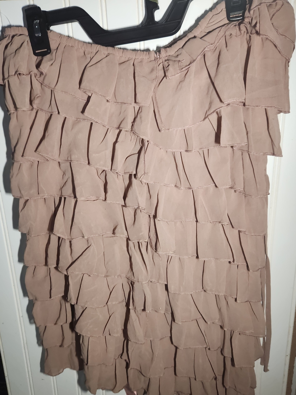PrettyLittleThing Mushroom Extreme Ruffle Halterneck Shift Dress US 6 NWT